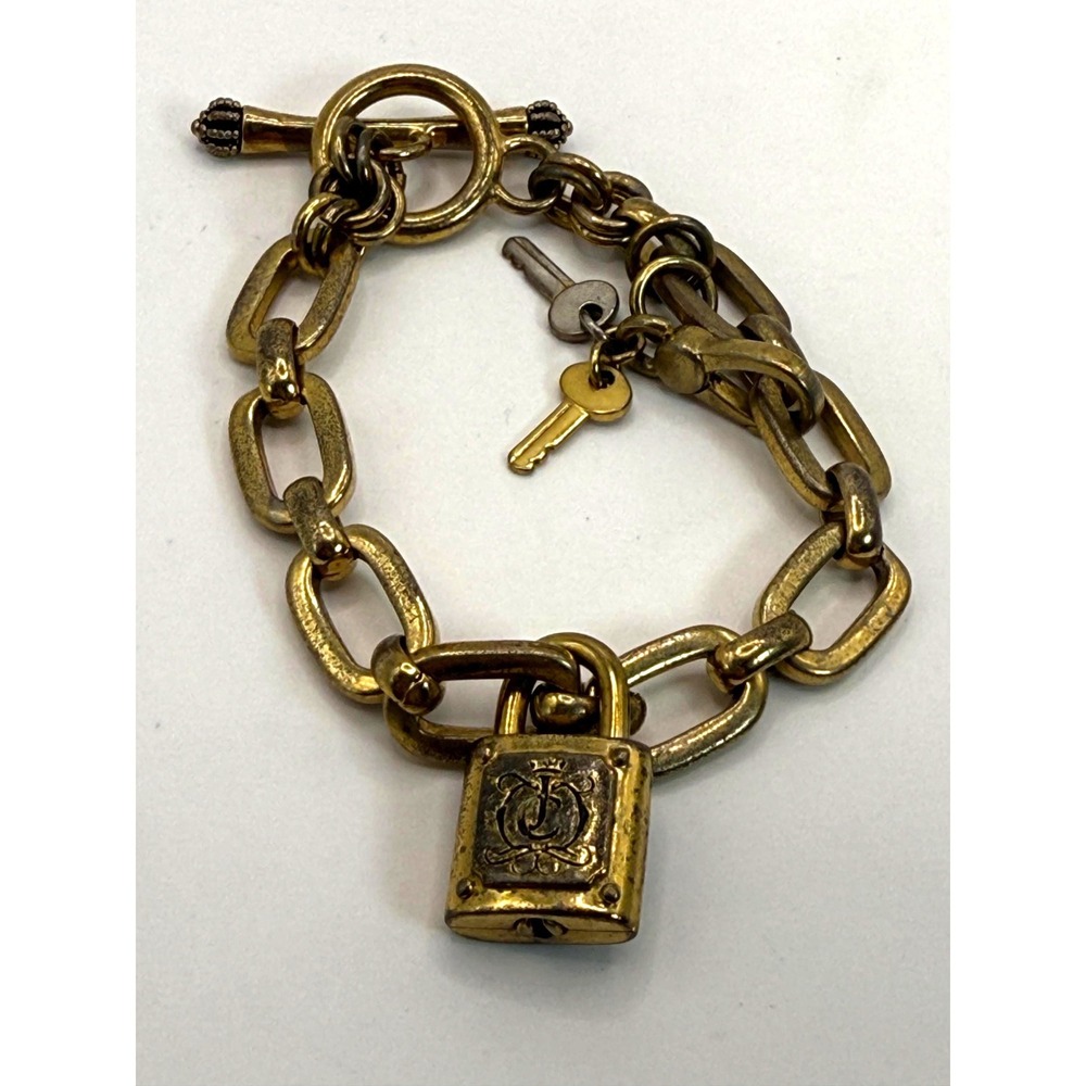 Juicy Couture Gold Tone Chain Bracelet – Designer Statement Jewelry